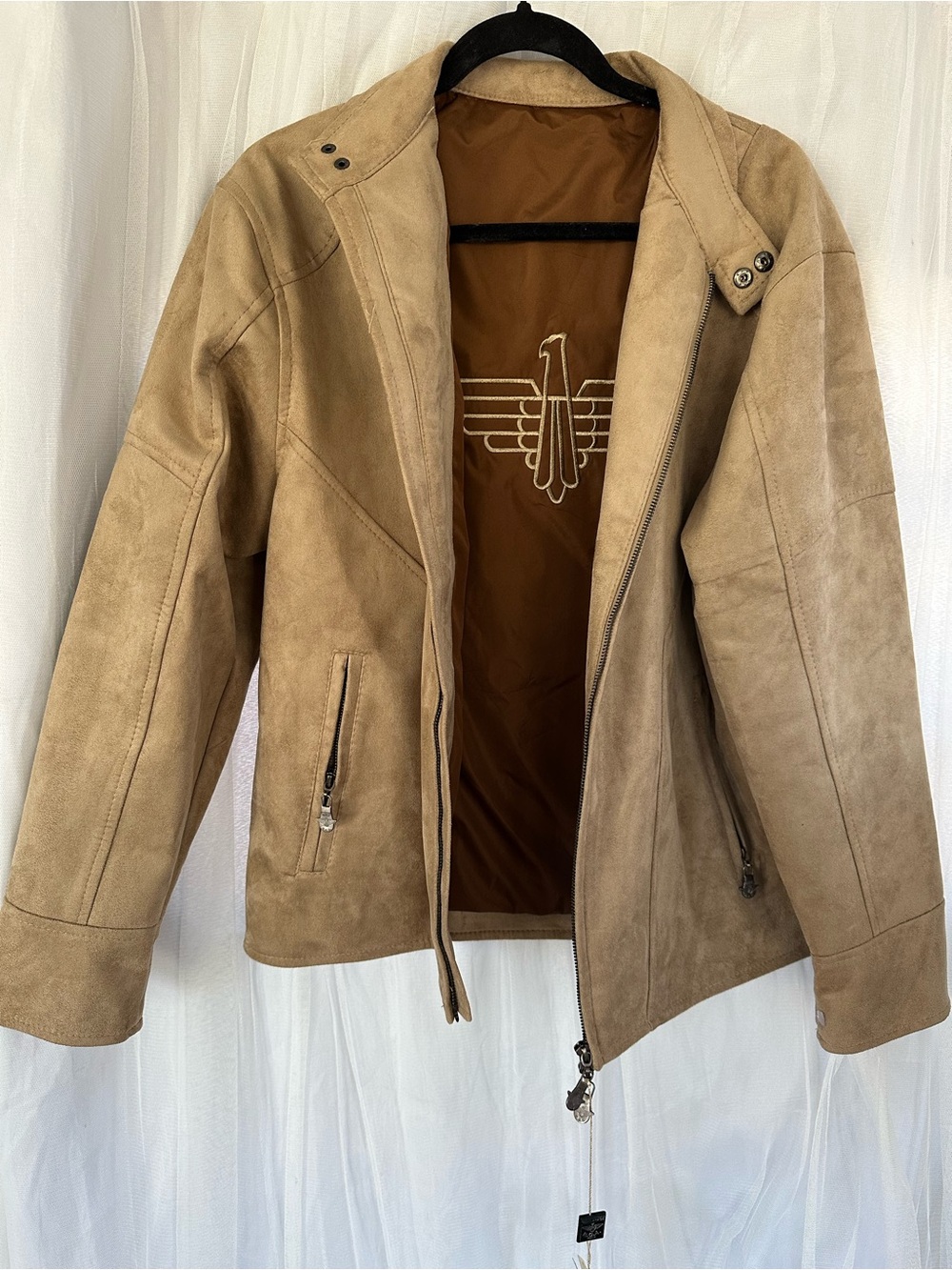 Men's Performance Suede Jacket in Beige